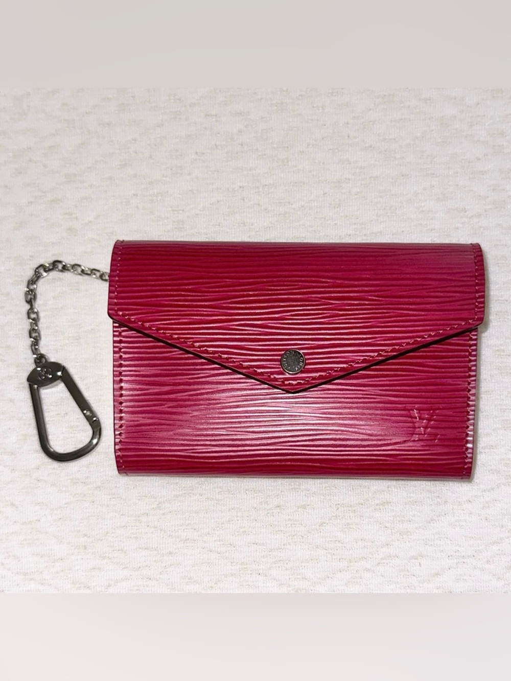 Louis Vuitton Rabat Key Pouch Cles Card Holder in Fuchsia Pink Epi Leather
